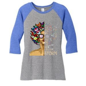 I Am The Storm Black History Month Black Queen Natural Afro Gift Women's Tri-Blend 3/4-Sleeve Raglan Shirt