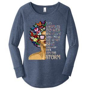 I Am The Storm Black History Month Black Queen Natural Afro Gift Women's Perfect Tri Tunic Long Sleeve Shirt