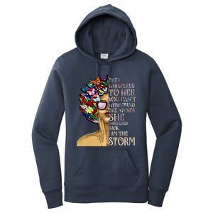 I Am The Storm Black History Month Black Queen Natural Afro Gift Women's Pullover Hoodie