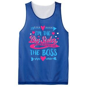 I Am The Big Sister Which Makes Me The Boss Meaningful Gift Mesh Reversible Basketball Jersey Tank