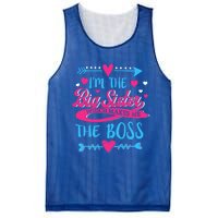 I Am The Big Sister Which Makes Me The Boss Meaningful Gift Mesh Reversible Basketball Jersey Tank