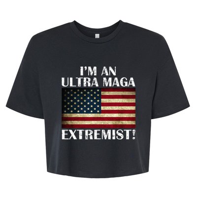 IM An Ultra Maga Extremist Flag America Bella+Canvas Jersey Crop Tee