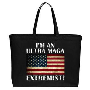 IM An Ultra Maga Extremist Flag America Cotton Canvas Jumbo Tote