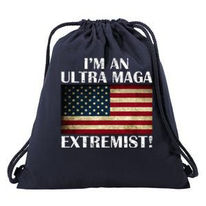 IM An Ultra Maga Extremist Flag America Drawstring Bag