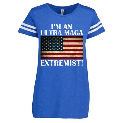 IM An Ultra Maga Extremist Flag America Enza Ladies Jersey Football T-Shirt