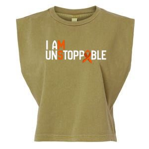 I Am Unstoppable Multiple Sclerosis Ms Awareness Garment-Dyed Women's Muscle Tee