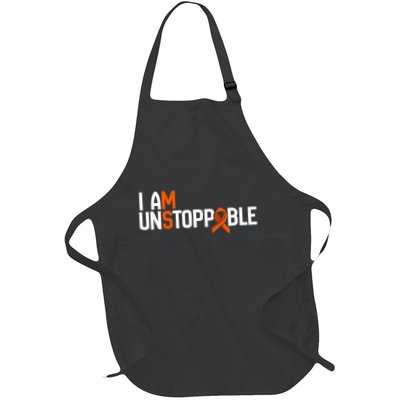 I Am Unstoppable Multiple Sclerosis Ms Awareness Full-Length Apron With Pockets