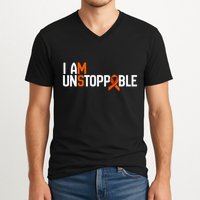 I Am Unstoppable Multiple Sclerosis Ms Awareness V-Neck T-Shirt