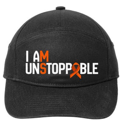 I Am Unstoppable Multiple Sclerosis Ms Awareness 7-Panel Snapback Hat