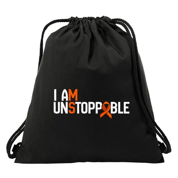 I Am Unstoppable Multiple Sclerosis Ms Awareness Drawstring Bag