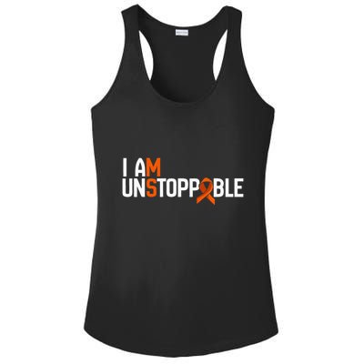 I Am Unstoppable Multiple Sclerosis Ms Awareness Ladies PosiCharge Competitor Racerback Tank
