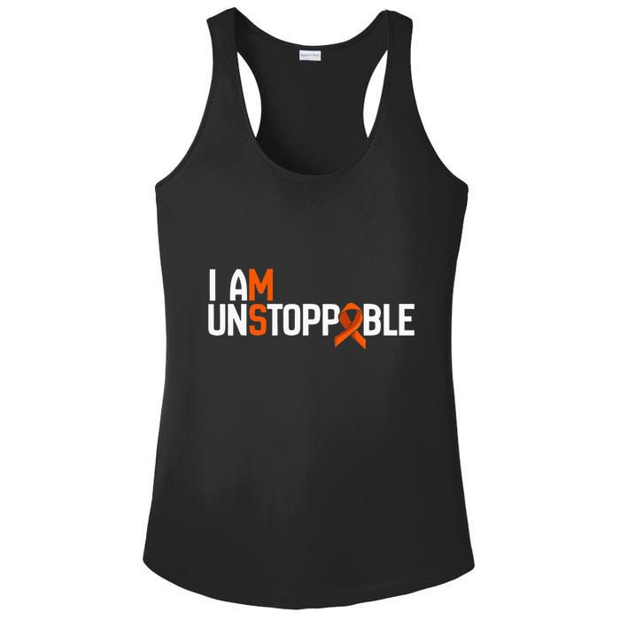 I Am Unstoppable Multiple Sclerosis Ms Awareness Ladies PosiCharge Competitor Racerback Tank