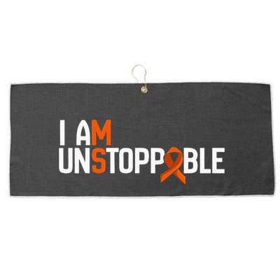I Am Unstoppable Multiple Sclerosis Ms Awareness Large Microfiber Waffle Golf Towel