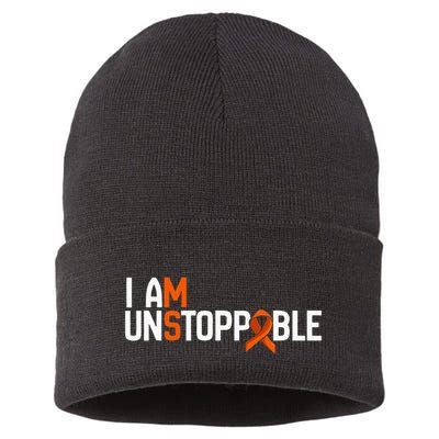 I Am Unstoppable Multiple Sclerosis Ms Awareness Sustainable Knit Beanie