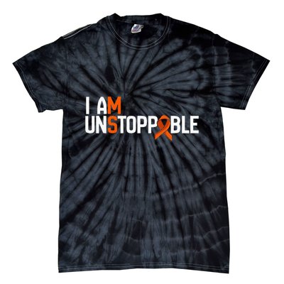 I Am Unstoppable Multiple Sclerosis Ms Awareness Tie-Dye T-Shirt