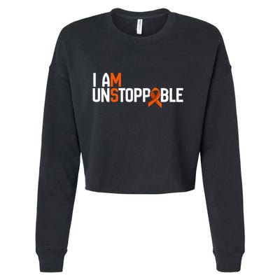 I Am Unstoppable Multiple Sclerosis Ms Awareness Cropped Pullover Crew