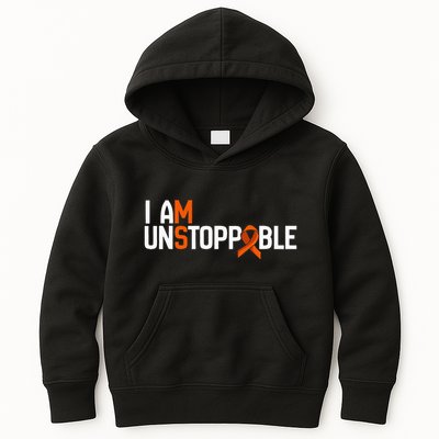 I Am Unstoppable Multiple Sclerosis Ms Awareness Kids Hoodie