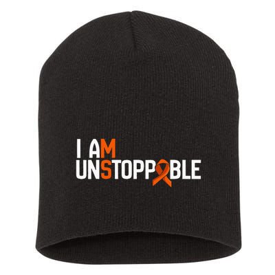 I Am Unstoppable Multiple Sclerosis Ms Awareness Short Acrylic Beanie