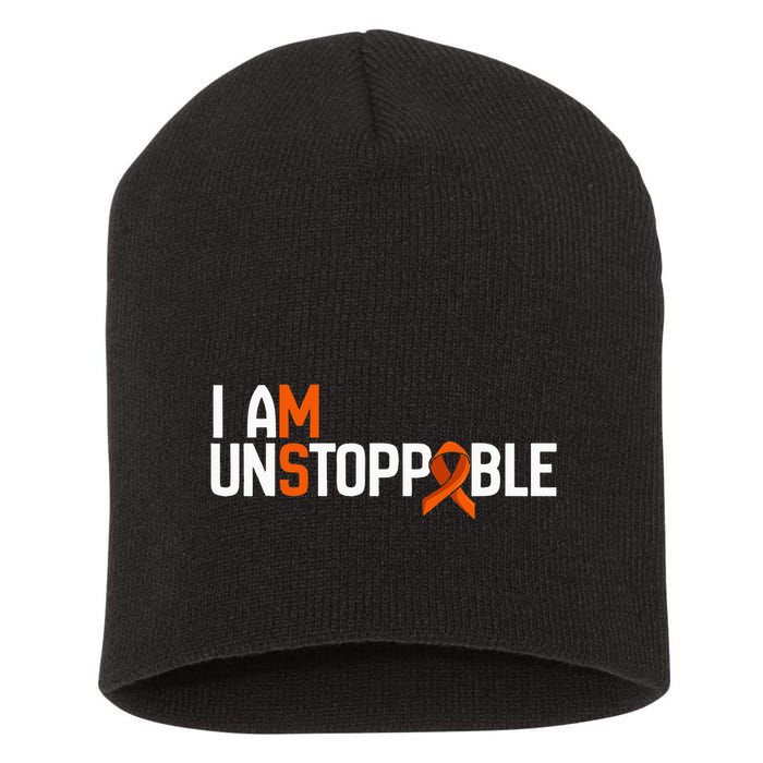 I Am Unstoppable Multiple Sclerosis Ms Awareness Short Acrylic Beanie