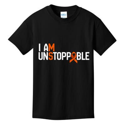 I Am Unstoppable Multiple Sclerosis Ms Awareness Kids T-Shirt