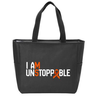 I Am Unstoppable Multiple Sclerosis Ms Awareness Zip Tote Bag