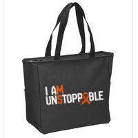 I Am Unstoppable Multiple Sclerosis Ms Awareness Zip Tote Bag
