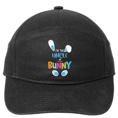 I'm A Uncle Bunny Cute Rabbit Ears Family Easter Day 7-Panel Snapback Hat