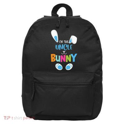 I'm A Uncle Bunny Cute Rabbit Ears Family Easter Day 16 in Basic Backpack