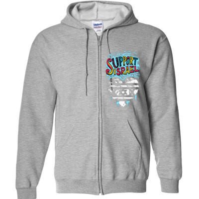 Israel America Unity Pride Support Full Zip Hoodie