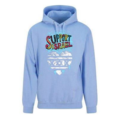 Israel America Unity Pride Support Unisex Surf Hoodie