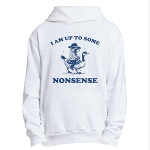 I Am Up To Some Nonsense Funny Goose Raccoon Sarcasm Urban Pullover Hoodie