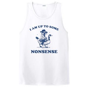 I Am Up To Some Nonsense Funny Goose Raccoon Sarcasm PosiCharge Competitor Tank