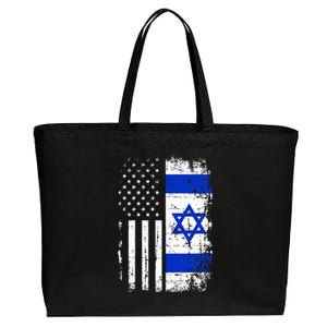 Israel and USA Friendship Flag Cotton Canvas Jumbo Tote