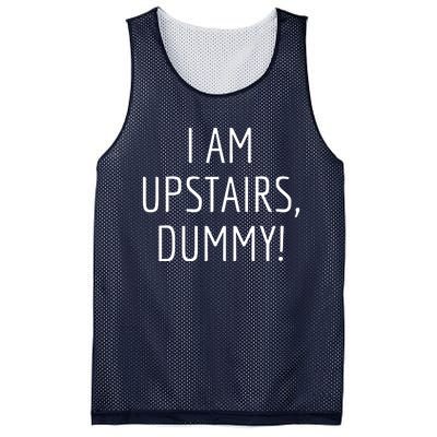 I Am Upstairs Dummy! Funny Christmas Sayings Mesh Reversible Basketball Jersey Tank