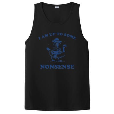 I Am Up To Some Nonsense Funny Goose Raccoon Sarcasm Saying PosiCharge Competitor Tank