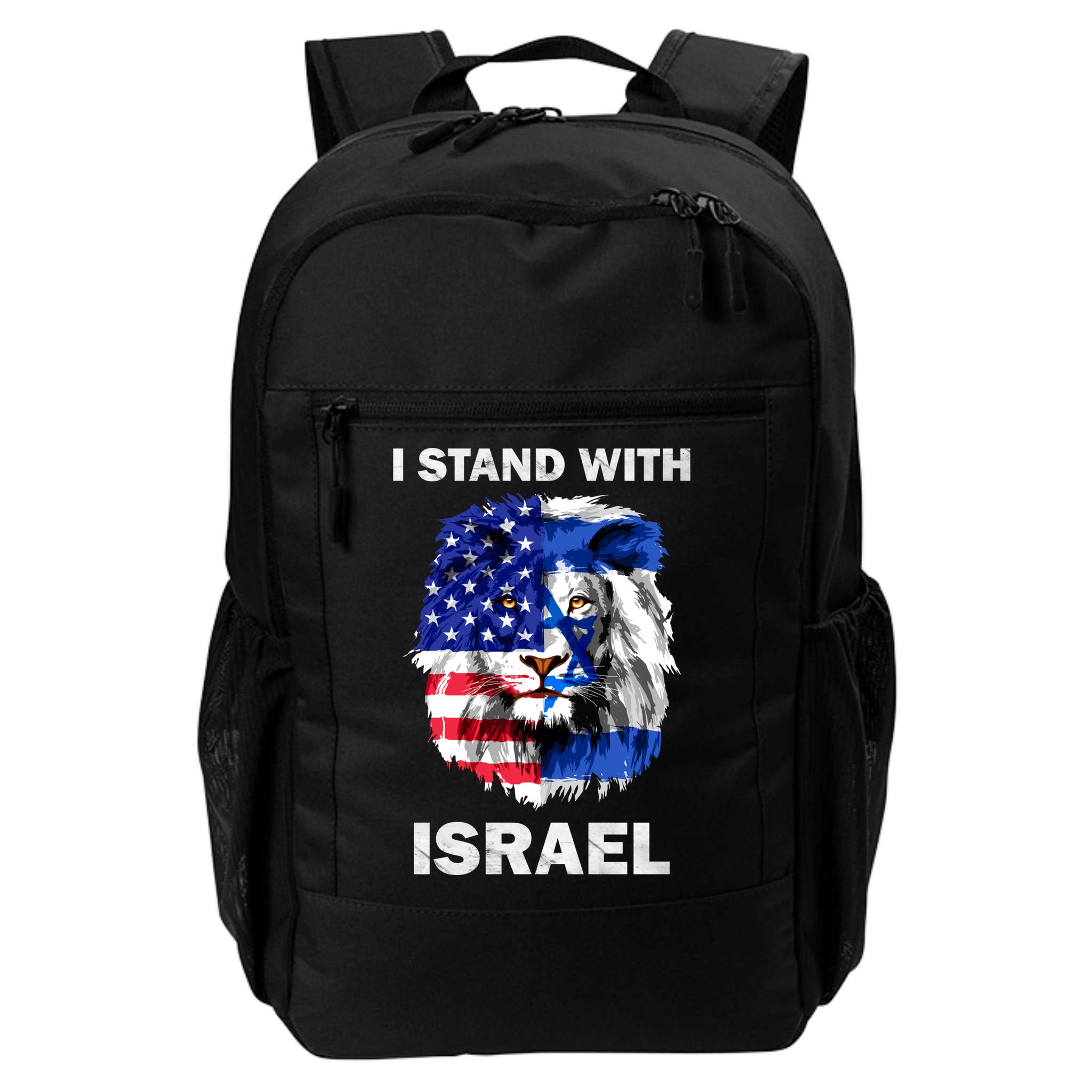 Israel And Usa Flag Lion | I Stand With Israel Backpack