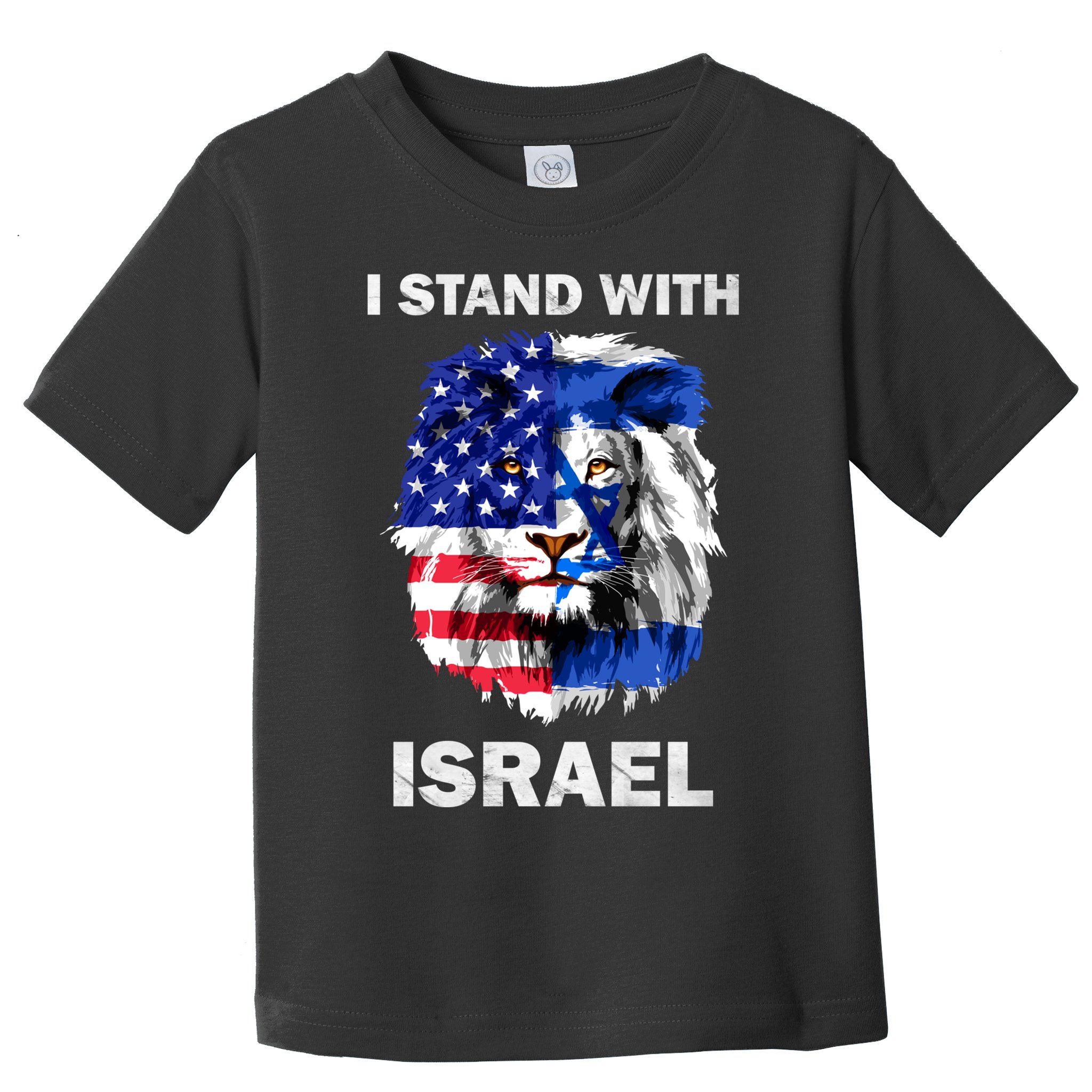 Israel And Usa Flag Lion | I Stand With Israel Toddler T-Shirt