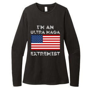 IM An Ultra Maga Extremist America Flag Quote Womens CVC Long Sleeve Shirt