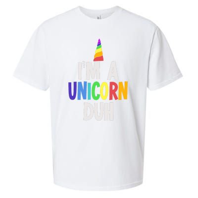 Im A Unicorn Duh Halloween Costume Sueded Cloud Jersey T-Shirt