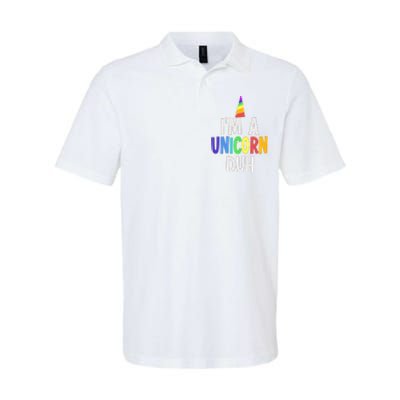 Im A Unicorn Duh Halloween Costume Softstyle Adult Sport Polo