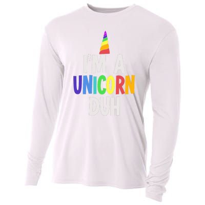 Im A Unicorn Duh Halloween Costume Cooling Performance Long Sleeve Crew