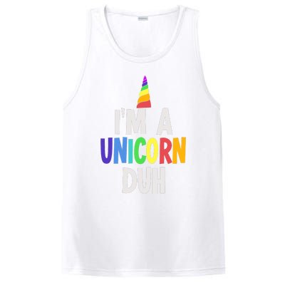 Im A Unicorn Duh Halloween Costume PosiCharge Competitor Tank