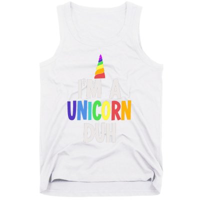 Im A Unicorn Duh Halloween Costume Tank Top