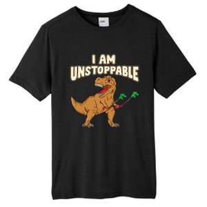 I Am Unstoppable TRex Funny Short Dinosaur Arms Joke Tall Fusion ChromaSoft Performance T-Shirt