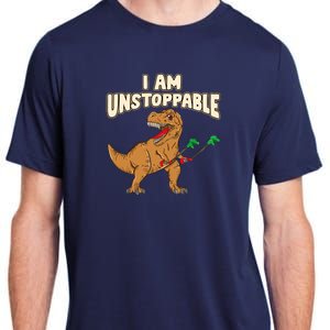 I Am Unstoppable TRex Funny Short Dinosaur Arms Joke Adult ChromaSoft Performance T-Shirt