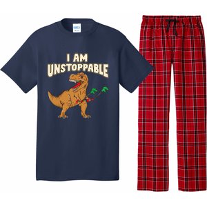 I Am Unstoppable TRex Funny Short Dinosaur Arms Joke Pajama Set