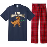 I Am Unstoppable TRex Funny Short Dinosaur Arms Joke Pajama Set