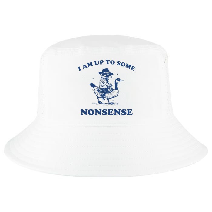 I Am Up To Some Nonsense Funny Goose Raccoon Sarcasm Saying Cool Comfort Performance Bucket Hat