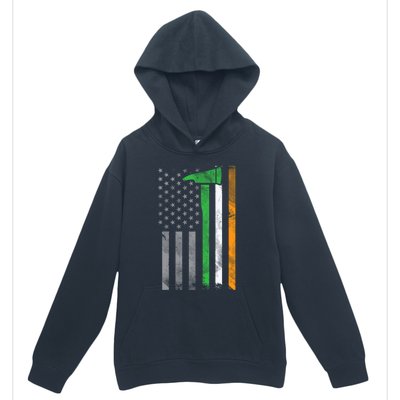 Irish American Us Flag Firefighter Axe Fire St Patricks Day Funny Gift Urban Pullover Hoodie