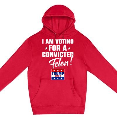 I Am Voting For A Convicted Felon Trump 2024 Premium Pullover Hoodie